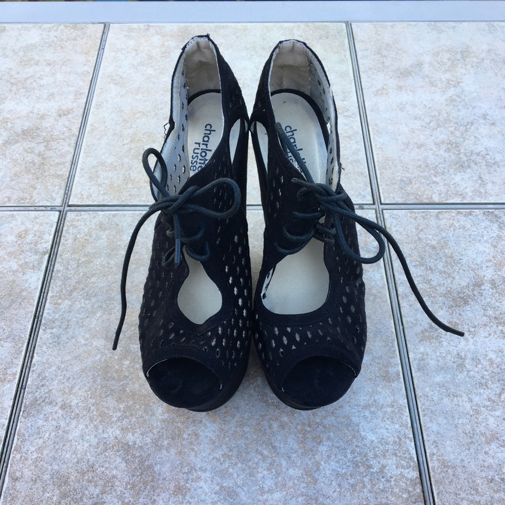 Charlotte Russe black shoes size 8 - Picture 3 of 8